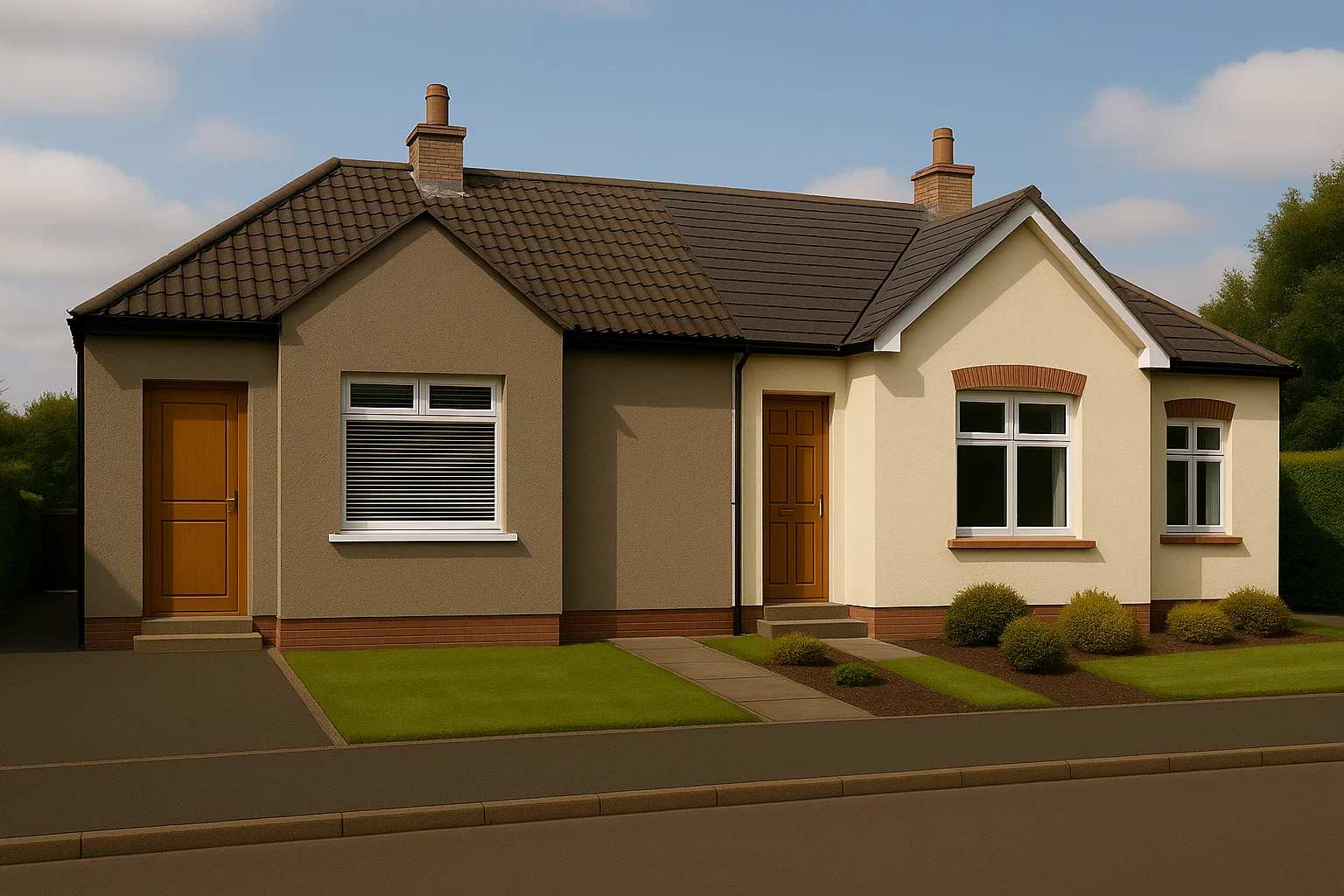 Modern silicone rendered home